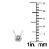 .25CT DIAMOND 14K WHITE GOLD 3D CLASSIC ROUND SOLITAIRE 4 PRONG FLOATING PENDANT
