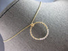 .26CT DIAMOND 14KT YELLOW GOLD 3D ROUND BEZEL CIRCLE OF LIFE ROPE FUN NECKLACE