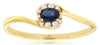 .29CT DIAMOND & AAA SAPPHIRE 14KT YELLOW GOLD 3D CRISS CROSS LOVE KNOT FUN RING