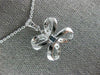 ESTATE 1.42CT DIAMOND & AAA AQUAMARINE 18KT WHITE GOLD OVAL & ROUND LOVE PENDANT
