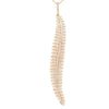 ESTATE LARGE 1.06CT DIAMOND 18KT YELLOW GOLD 3D CLASSIC LEAF FLOATING PENDANT