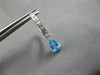 1.09CT DIAMOND & AAA BLUE TOPAZ 14KT WHITE GOLD 3D PEAR SHAPE & ROUND EARRINGS