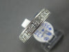 ESTATE 1.35CT DIAMOND 14KT WHITE GOLD ROUND & BAGUETTE FILIGREE ANNIVERSARY RING