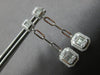 .62CT DIAMOND 14K WHITE GOLD 3D ROUND & BAGUETTE SQUARE OCTAGON HANGING EARRINGS