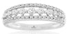 ESTATE .50CT DIAMOND 14KT WHITE GOLD 3 ROW GRADUATING WEDDING ANNIVERSARY RING