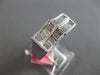 WIDE .87CT DIAMOND 18KT WHITE GOLD 3D BAGUETTE 2 ROW FILIGREE CHANNEL FUN RING