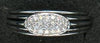 ESTATE .15CT DIAMOND 14KT WHITE GOLD 3D CLASSIC MULTI ROW PAVE OVAL FUN RING