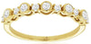 .33CT DIAMOND 14KT YELLOW GOLD 3D ROUND BEZEL & PRONG WEDDING ANNIVERSARY RING
