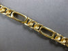 ESTATE LONG 14KT YELLOW GOLD 3D CLASSIC MATTE & SHINY FIGARO MENS BRACELET