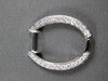 1.68CT DIAMOND 18KT WHITE GOLD INSIDE OUT MULTI ROW OVAL HUGGIE HANGING EARRINGS