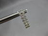 ESTATE .09CT DIAMOND 14KT WHITE GOLD CLASSIC 2 ROW UMBRELLA FUN HANGING EARRINGS