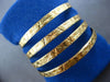 WIDE HANDCRAFTED 18KT YELLOW GOLD MIDDLE EASTERN BANGLE BRACELET SET 28185-28188