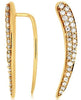 ESTATE .50CT DIAMOND 14KT YELLOW GOLD 3D CLASSIC ELONGATED LEAF HANGING EARRINGS