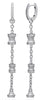 ESTATE .62CT DIAMOND & ENAMEL 18K WHITE GOLD BAMBOO BY THE YARD HANGING EARRINGS