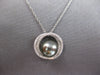 ESTATE .30CT DIAMOND & AAA TAHITIAN PEARL 18KT WHITE GOLD CIRCLE OF LIFE PENDANT