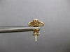 ESTATE LARGE .90CT DIAMOND 14K YELLOW GOLD 3D 4 LEAF CLOVER FLOWER STUD EARRINGS