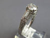 ESTATE 2.41CT DIAMOND 18KT WHITE GOLD ROUND & BAGUETTE FILIGREE ENGAGEMENT RING