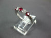 1.03CT DIAMOND & AAA RUBY 18KT WHITE GOLD ROUND 4mm SHARE PRONG ANNIVERSARY RING