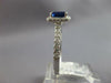 .97CT DIAMOND & AAA SAPPHIRE 18K WHITE GOLD CUSHION & ROUND HALO ENGAGEMENT RING