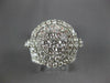 EXTRA LARGE 4.22CT DIAMOND 18KT WHITE GOLD 3D FILIGREE COCKTAIL ENGAGEMENT RING
