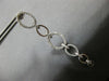 LARGE .65CT DIAMOND 14KT WHITE GOLD OVAL OPEN LINK JOURNEY FUN HANGING EARRINGS