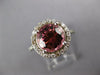 3.62CT DIAMOND & AAA PINK TOURMALINE 14KT WHITE GOLD ROUND HALO ENGAGEMENT RING