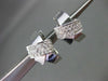 ESTATE .96CT DIAMOND 14KT WHITE GOLD PAVE "X" DESIGN HUGGIE EARRINGS #16918