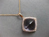 8.42CT DIAMOND & AAA PINK AMETHYST 14KT ROSE GOLD 3D SQUARE HALO PYRAMID PENDANT