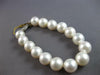 LARGE & LONG AAA SOUTH SEA PEARL 14KT WHITE GOLD 10.5MM FILIGREE BRACELET #27462