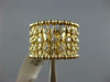 WIDE .41CT DIAMOND 14KT YELLOW GOLD MULTI ROW MULTI BAR 3/4 ETERNITY LOVE RING