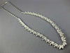 ESTATE 4.15CT DIAMOND 14K WHITE GOLD FLORAL FILIGREE SEMI ETERNITY LOVE NECKLACE