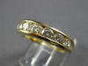 WIDE .91CT DIAMOND 14K YELLOW GOLD ROUND 7 STONE WEDDING ANNIVERSARY RING #27790