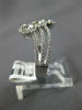 1.09CT DIAMOND 14KT WHITE GOLD 3D ROUND FLOWER DIAGONAL PAST PRESENT FUTURE RING