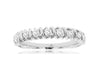 ESTATE .50CT DIAMOND 14K WHITE GOLD CHANNEL PRONG SEMI ETERNITY ANNIVERSARY RING