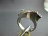 ESTATE WIDE 1.02CT DIAMOND 14KT WHITE GOLD 3D MULTI ROW CRISS CROSS FUN RING