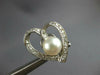 LARGE .75CT DIAMOND & AAA SOUTH SEA PEARL 14K WHITE GOLD CLIP ON EARRINGS #27481