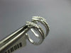 ESTATE .15CT DIAMOND 18KT WHITE GOLD 3D 2 ROW CLASSIC LEVERBACK HANGING EARRINGS
