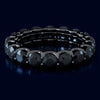 5.27CT BLACK DIAMOND 14KT BLACK GOLD 3D SHARED PRONG WEDDING ANNIVERSARY RING