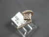 .32CT DIAMOND 14KT ROSE GOLD ROUND & PRINCESS INVISIBLE SQUARE CRISS CROSS RING