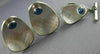 LARGE 2.20CT AAA STAR SAPPHIRE 14KT WHITE GOLD HANDCRAFTED CUFF LINK PIN SET