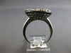 ESTATE LARGE 1.41CT DIAMOND & AAA SAPPHIRE 14KT WHITE GOLD 3D CIRCULAR LOVE RING