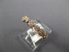 .48CT DIAMOND 14K ROSE GOLD 3D ROUND MULTI FLOWER SEMI ETERNITY ANNIVERSARY RING