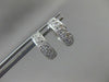 ESTATE WIDE .64CT DIAMOND PAVE 2 ROW 14KT WHITE GOLD HUGGIE EARRINGS FVS #20286