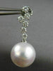 LARGE 1.05CT DIAMOND & AAA SOUTH SEA PEARLS 18KT WHITE GOLD 3D HANGING EARRINGS