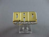 ESTATE LARGE .12CT DIAMOND 14KT WHITE AND YELLOW GOLD DAD MEN RING