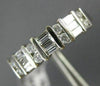 ESTATE WIDE .75CT DIAMOND 14KT WHITE GOLD TWO ROW WEDDING ANNIVERSARY RING 17815