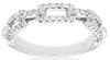 ESTATE .33CT DIAMOND 14KT WHITE GOLD 3D CLASSIC SQUARE LOVE KNOT FUN RING