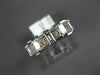 ESTATE 1.0CT DIAMOND 18K WHITE GOLD PRINCESS & BAGUETTE WEDDING ANNIVERSARY RING