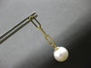 ESTATE AAA SOUTH SEA PEARL 14KT YELLOW GOLD OVAL LOVE KNOT FUN HANGING EARRINGS