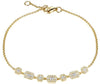 .60CT DIAMOND 14K YELLOW GOLD MULTI HEXAGON ROUND & BAGUETTE ADJUSTABLE BRACELET